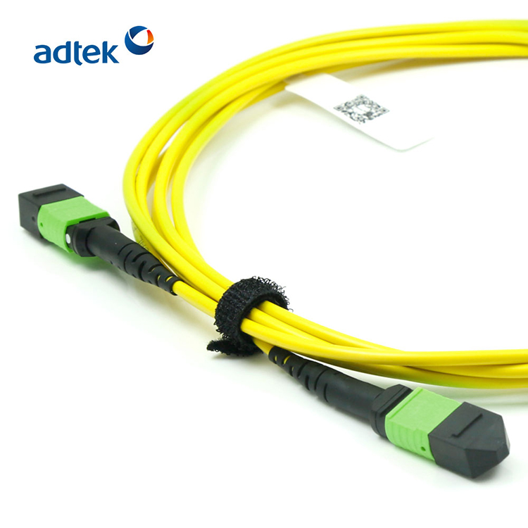 MTP®/APC-MTP®/APC Female to Female Fiber Optic Patch Cord SM 100/400G 12/24 Cores PVC/LSZH Yellow Trunk cable
