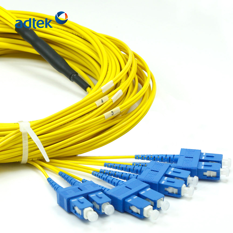 LC-SC/UPC 4-8 Core Pre-terminated Fiber Optic Patch Cord Singlemode Duplex PVC/LSZH