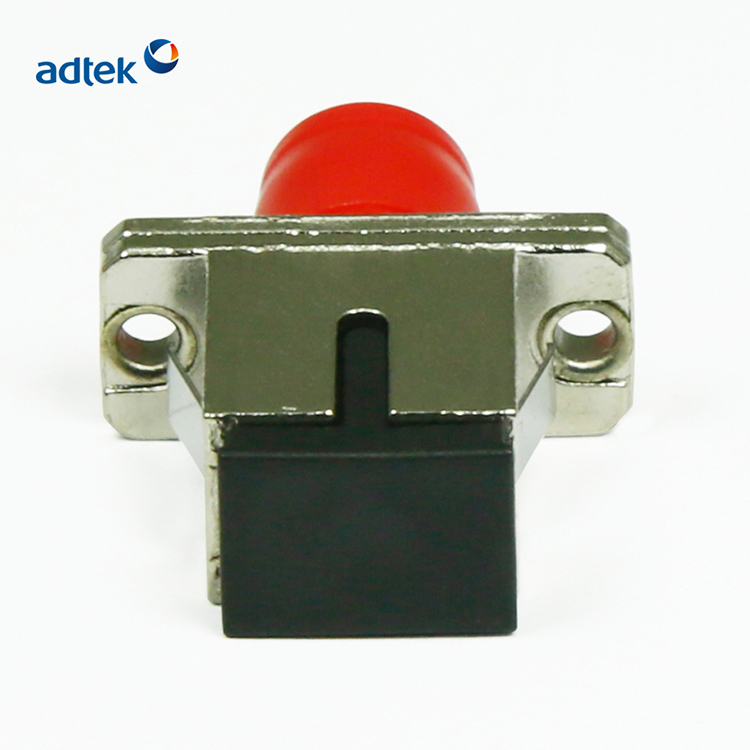 FC/UPC-SC/UPC Simplex Mixed Type Fiber Optic Adapter Red